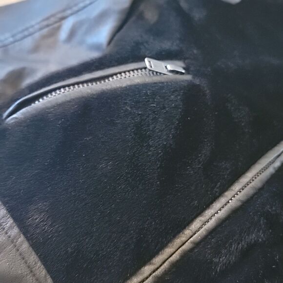 Black leather and faux fur jacket XS BLANKNYC - Picture 4 of 11